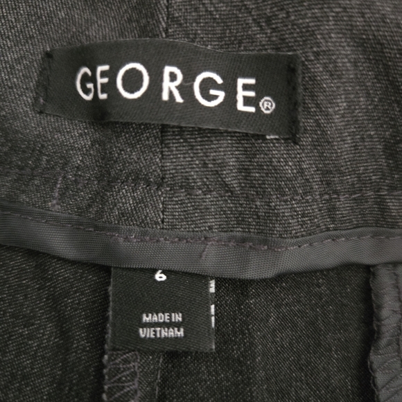 George NWT Slacks Gray Super Stretch Sz 6 Slim Leg - Picture 2 of 9